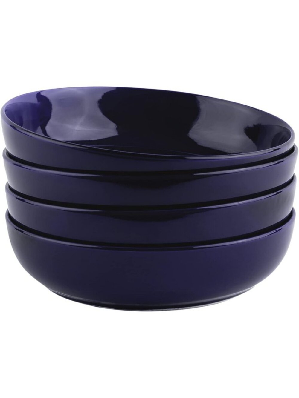Set of 4 Cobalt Blue Pasta Bowls for Soups & Salads - 40 oz, Stylish & Durable